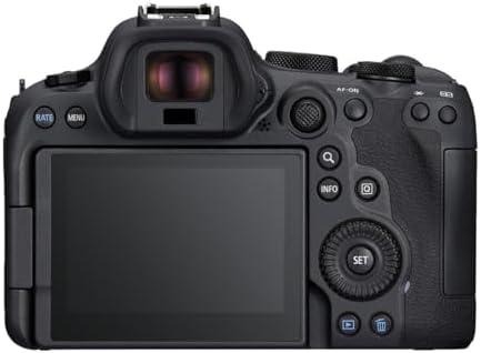 Canon Câmera mirrorless EOS R6 Mark II (apenas corpo), câmera full-frame, sensor CMOS de 24,2 megapixels, recursos de foto e vídeo, preto Canon Câmera mirrorless EOS R6 Mark II (apenas corpo), câmera full-frame, sensor CMOS de 24,2 megapixels, recursos de foto e vídeo, preto