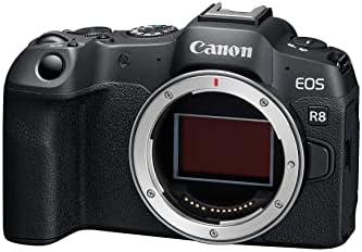         Canon Câmera sem espelho EOS R8 Full-Frame (apenas corpo), montagem RF, 24,2 MP, vídeo 4K, processador de imagem DIGIC X, detecção e rastreamento de assunto, compacta, leve, conexão de smartphone, criador de conteúdo       