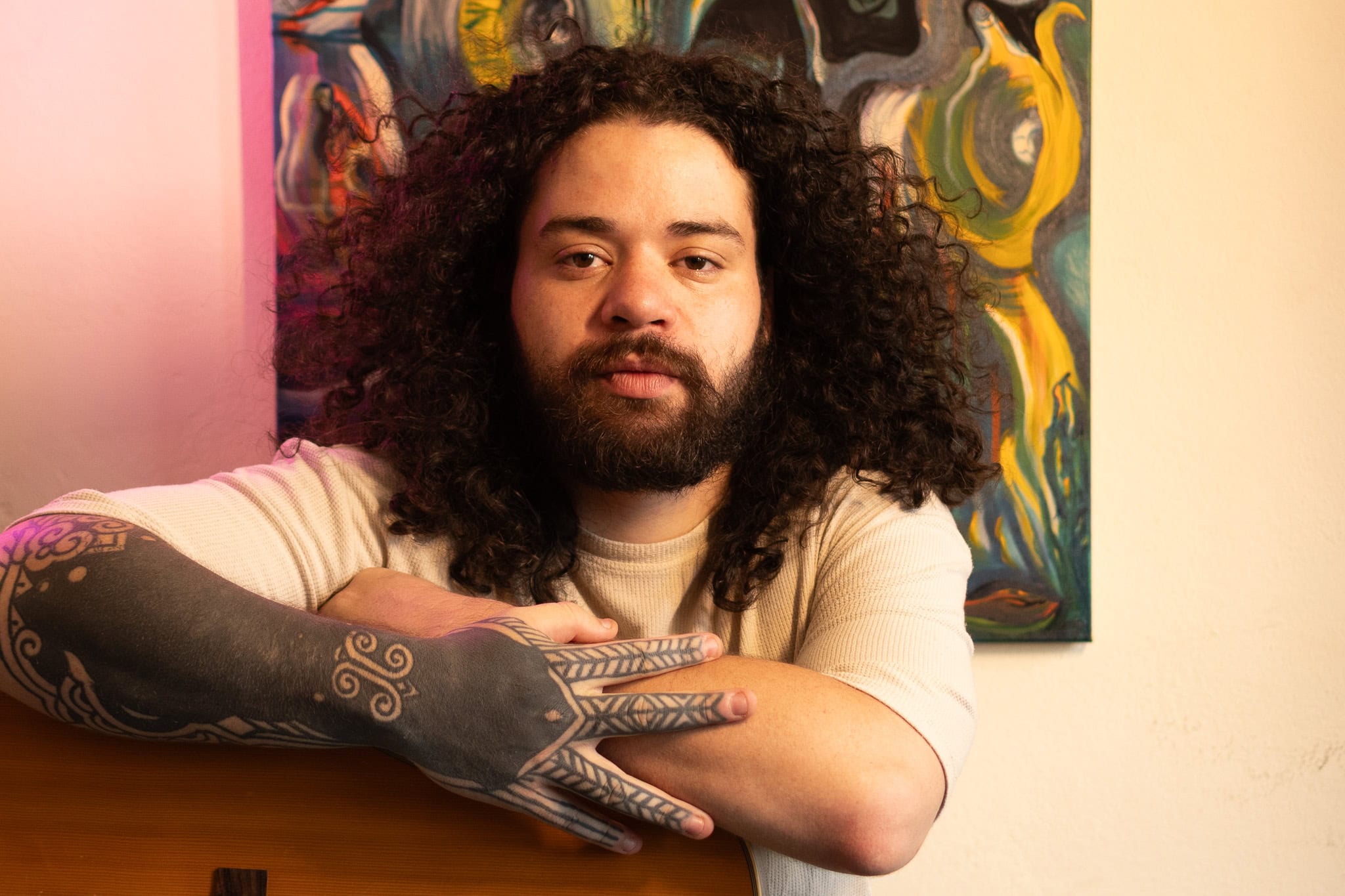 Fotógrafo Guilherme Marques para ensaio de músicos, retrato criativo e artístico.