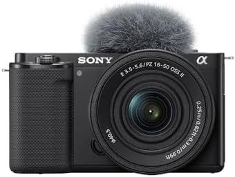         Sony Alpha ZV-E10 - Kit de câmera Vlog sem espelho com lente intercambiável APS-C - Preto, ZVE10KB       
