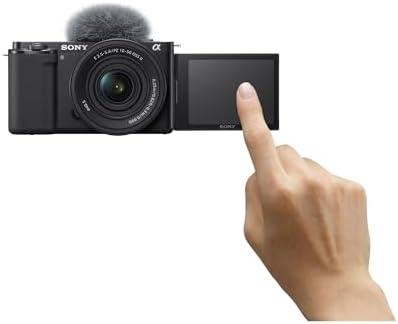         Sony Alpha ZV-E10 - Kit de câmera Vlog sem espelho com lente intercambiável APS-C - Preto, ZVE10KB       