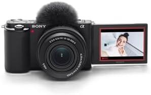         Sony Alpha ZV-E10 - Kit de câmera Vlog sem espelho com lente intercambiável APS-C - Preto, ZVE10KB       