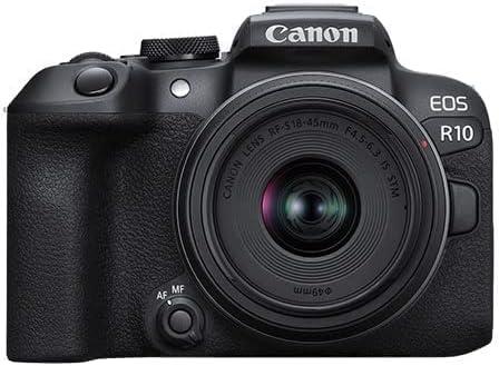 Câmera Canon EOS R10, Sem Espelho, Kit de Lentes RF-S 18-45 mm Câmera Canon EOS R10, Sem Espelho, Kit de Lentes RF-S 18-45 mm