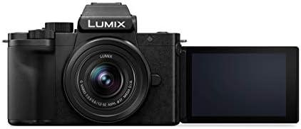 Câmera sem espelho Panasonic LUMIX G100 4k para foto e vídeo, microfone embutido com rastreamento, sistema de lentes intercambiáveis Micro Four Thirds, lente de 12 a 32 mm, sensor híbrido de 5 eixos Câmera sem espelho Panasonic LUMIX G100 4k para foto e vídeo, microfone embutido com rastreamento, sistema de lentes intercambiáveis Micro Four Thirds, lente de 12 a 32 mm, sensor híbrido de 5 eixos