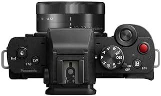 Câmera sem espelho Panasonic LUMIX G100 4k para foto e vídeo, microfone embutido com rastreamento, sistema de lentes intercambiáveis Micro Four Thirds, lente de 12 a 32 mm, sensor híbrido de 5 eixos Câmera sem espelho Panasonic LUMIX G100 4k para foto e vídeo, microfone embutido com rastreamento, sistema de lentes intercambiáveis Micro Four Thirds, lente de 12 a 32 mm, sensor híbrido de 5 eixos