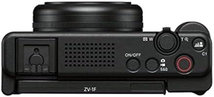         Sony Câmera Vlog ZV-1F para criadores de conteúdo e vloggers preta       