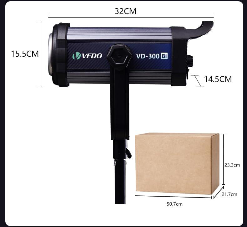         Luz de estúdio para fotografia, luz de vídeo, temperatura de cor dupla, sistema de dissipação de calor integrado, potência de saída de 300 W, 220V,8 modos de efeito de cena com visor digital       