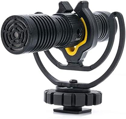         Microfone de Micro Cápsula Duo Deity V-Mic D4 Duo, Micro Câmera de montagem de espingarda, Gravação Mono/Estéreo Dupla, Microfone Plug and Play com Suporte Rycote para DSLRs, Câmeras, Smartphones       