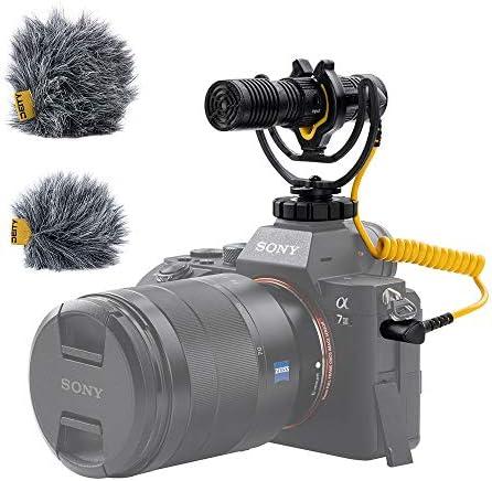 Equipamentos de filmagem profissionais, incluindo microfones e câmera Sony, utilizados por Guilherme.