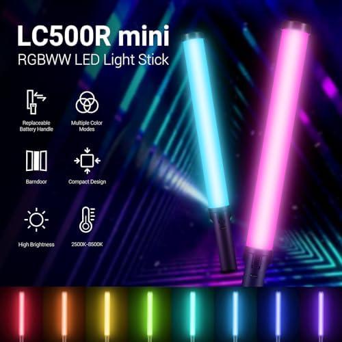 Luz LED RGBW Light Stick para iluminação criativa e eventos.