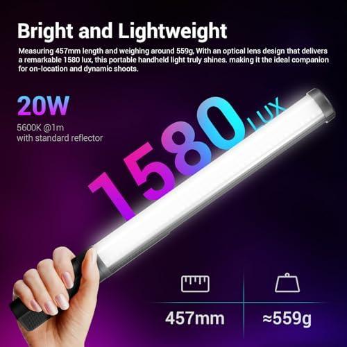 Imagem de uma luz portátil de alta qualidade, ideal para fotografia de produtos e sessões externas.