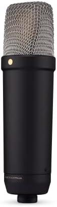 RØDE NT1 Microfone condensador de estúdio de diafragma grande de 5ª geração com saídas XLR e USB, suporte de choque e filtro pop para produção de música, gravação vocal e podcasts (preto) RØDE NT1 Microfone condensador de estúdio de diafragma grande de 5ª geração com saídas XLR e USB, suporte de choque e filtro pop para produção de música, gravação vocal e podcasts (preto)