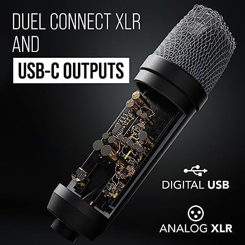 RØDE NT1 Microfone condensador de estúdio de diafragma grande de 5ª geração com saídas XLR e USB, suporte de choque e filtro pop para produção de música, gravação vocal e podcasts (preto) RØDE NT1 Microfone condensador de estúdio de diafragma grande de 5ª geração com saídas XLR e USB, suporte de choque e filtro pop para produção de música, gravação vocal e podcasts (preto)