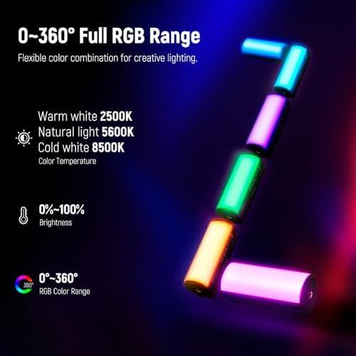 Mini Bastão de Luz Rgb 360° TL96 Magnético Portátil Preto, 2500-8500K Ideal para fotografia de Estúdio, Vídeo, Modos Criativos, Brilho Ajustável Mini Bastão de Luz Rgb 360° TL96 Magnético Portátil Preto, 2500-8500K Ideal para fotografia de Estúdio, Vídeo, Modos Criativos, Brilho Ajustável